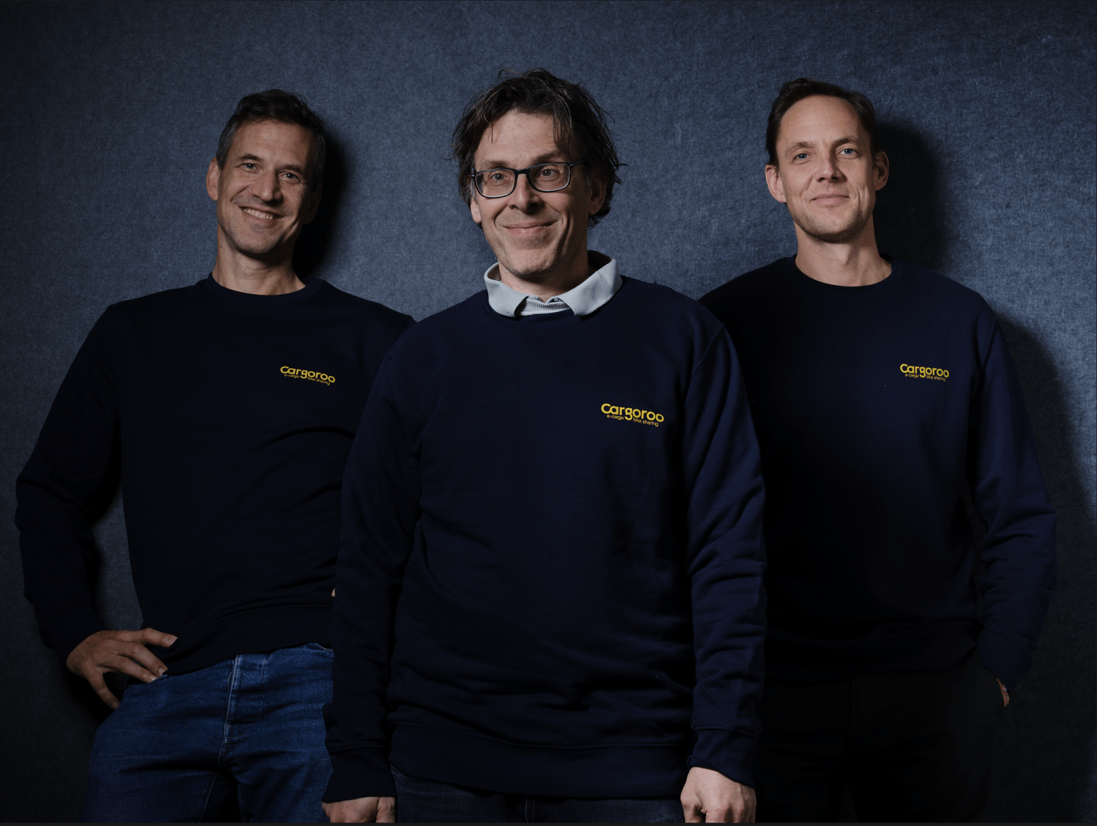 Cargoroo founders Jaron Borensztajn, Erik de Winter and Jelle Maijer